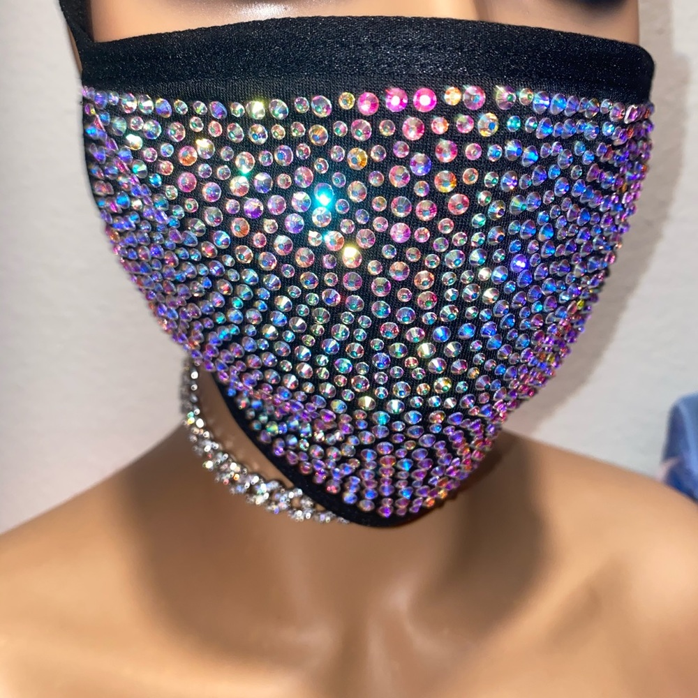 Bling rhinestone mask